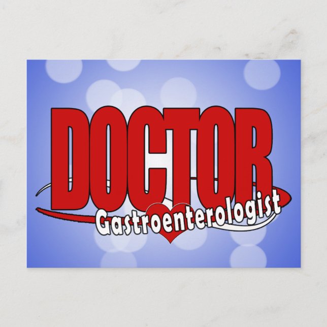 Gastroenterologist DOCTOR LOGO BIG RED Postcard (Front)
