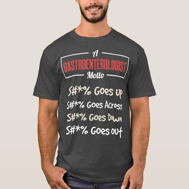 Gastroenterologist Down Gastroenterology MD T-Shirt (Front)