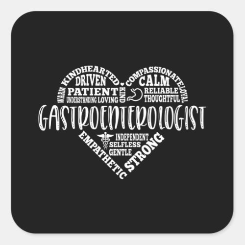 Gastroenterologist GI doctor Gastro Square Sticker