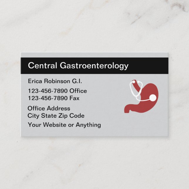 Gastroenterologist Medical Business Cards Design (Front)