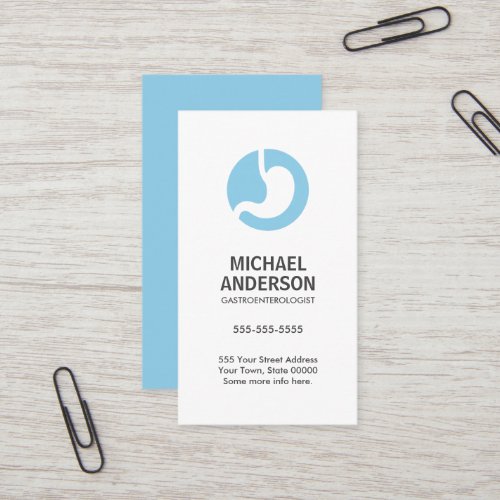 Gastroenterologist modern and minimal business card