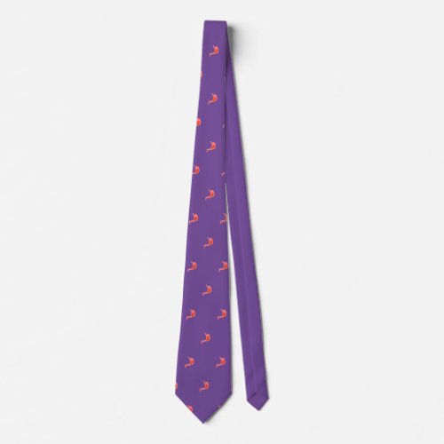 Gastroenterologist Stomach Art Purple Neck Tie