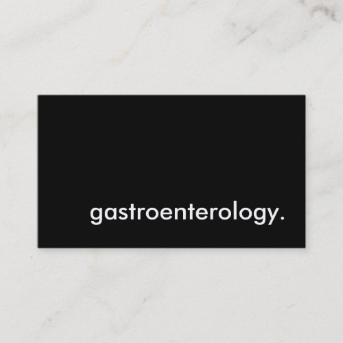gastroenterology. business card