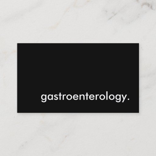 Customizable gastroenterology. business card