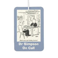 Gastroenterology Cartoon Car Air Freshener