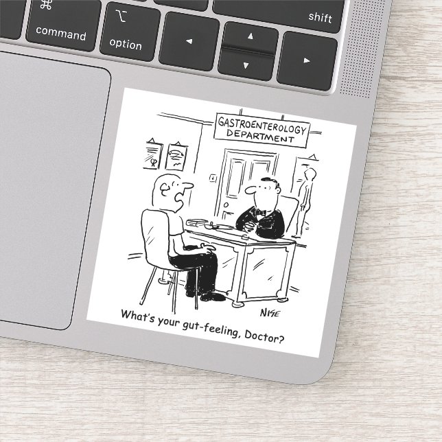Gastroenterology Cartoon Patient in Surgery Sticker (Detail)