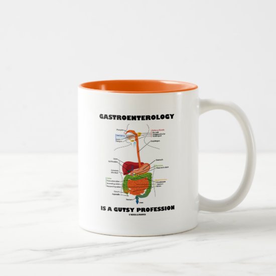Gastroenterology Is A Gutsy Profession Two-Tone Coffee Mug