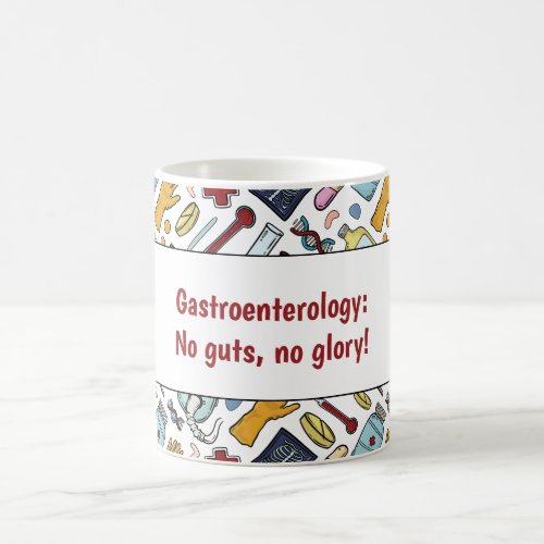 Gastroenterology medical pun doctor pattern gift coffee mug
