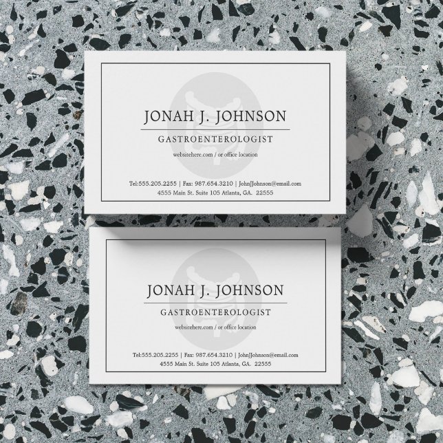 Gastroenterology | Minimal Stomach Symbol  Business Card (Creator Uploaded)