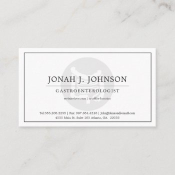 Gastroenterology | Minimal Stomach Symbol  Business Card by colorjungle at Zazzle