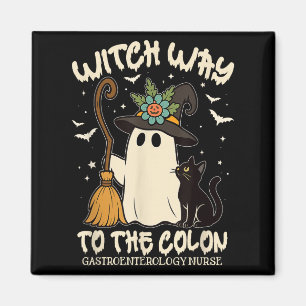 Gastroenterology Nurse Halloween Endo Nurse Ghost Magnet