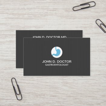 Gastrology Or Gastrologist Dark Gray Professional Business Card by TheStationeryShop at Zazzle