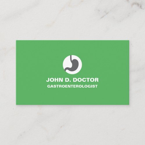 Gastrology or gastrologist green business card