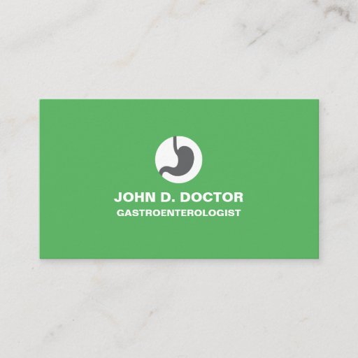 Customizable Gastrology or gastrologist green business card