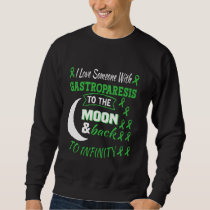 Gastroparesis Awarenes Disease Cute Moon Green Rib Sweatshirt