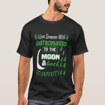 Gastroparesis Awarenes Disease Cute Moon Green Rib T-Shirt