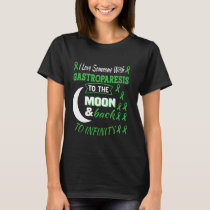 Gastroparesis Awarenes Disease Cute Moon Green Rib T-Shirt