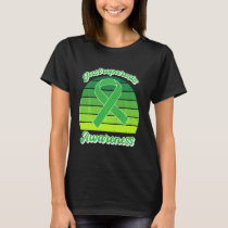 Gastroparesis Awarenes Retro Green Ribbon Chronic  T-Shirt