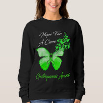 Gastroparesis Awareness Hope For A Cure Butterfly  Sweatshirt