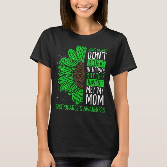 Gastroparesis Awareness Ribbon Mom Warrior T-Shirt (Front)