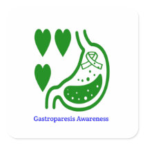 Gastroparesis Awareness Square Sticker