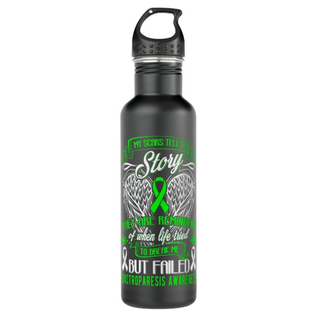 Gastroparesis Awareness  Stainless Steel Water Bottle (Front)
