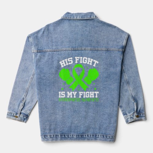Gastroparesis Awareness Support His Fight is My Fi Denim Jacket