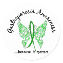 Gastroparesis Butterfly 6.1 Classic Round Sticker