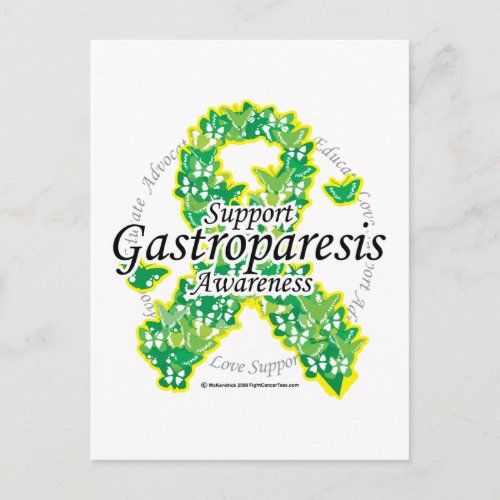Gastroparesis Butterfly Ribbon Postcard