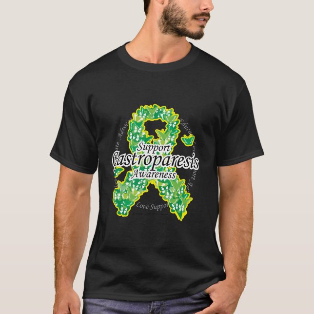 Gastroparesis Butterfly Ribbon T-Shirt (Front)