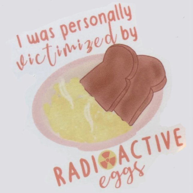 Gastroparesis eggs square sticker (Creator Uploaded)