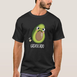 Gasvocado Funny Farting Avocado Pun Dark BG T-Shirt
