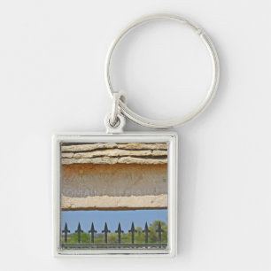 Gate and key stone carved with Montrachet, Keychain