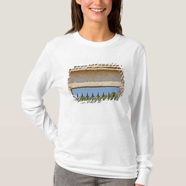Gate and key stone carved with Montrachet, T-Shirt (Front)