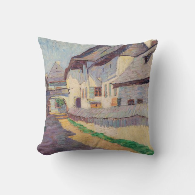 Gate in Kezmarska Street  Throw Pillow (Front)