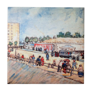 Gate in the Paris Ramparts by Vincent van Gogh Ceramic Tile