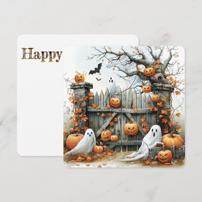 Gate of Ghouls – Where Pumpkins Guard the Passage (Front/Back)