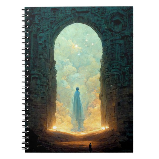 Gate of the Gods Fantasy Sci-Fi Art Notebook (Front)