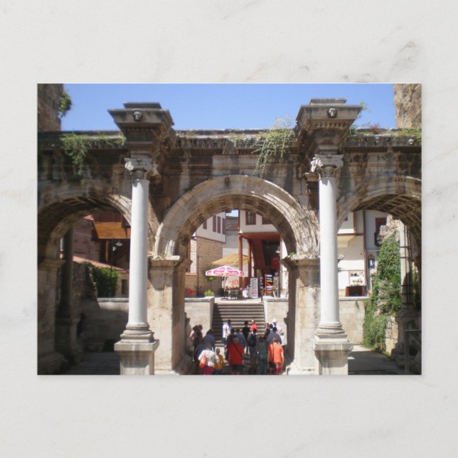 Gate of the Roman Emperor Hadrian Postcard (Front)