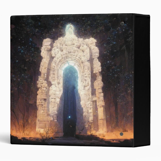 Gate To Eternity Fantasy Sci-Fi Art 3 Ring Binder (Back/Spine)