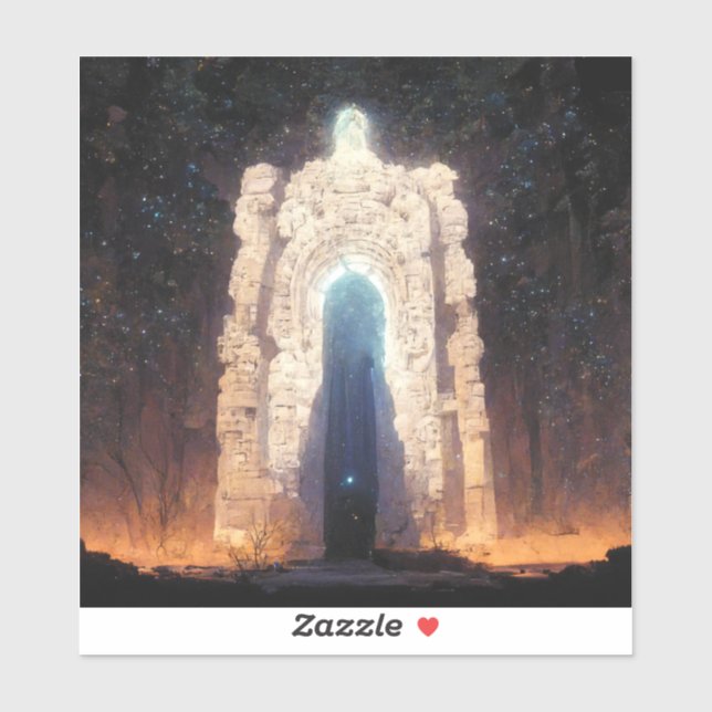 Gate To Eternity Fantasy Sci-Fi Art Sticker (Sheet)