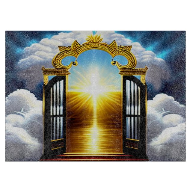  Gate To Heaven Christian Art Cutting Board (Front)