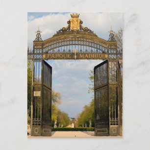 Gate to the Retiro Park in Madrid Postcard