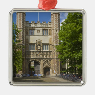 Gate to Trinity College and rows of bicycles, Metal Ornament