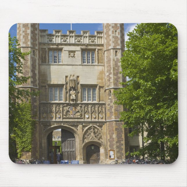 Gate to Trinity College and rows of bicycles, Mouse Pad (Front)