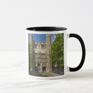 Gate to Trinity College and rows of bicycles, Mug