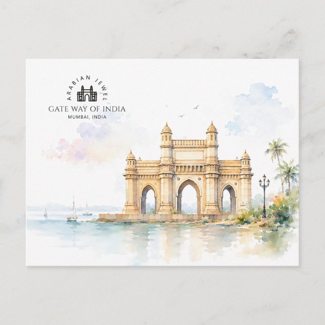 Gate Way of India | Famous Iconic Landmark Postcard (Front)