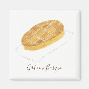 Gâteau Basque watercolor Magnet