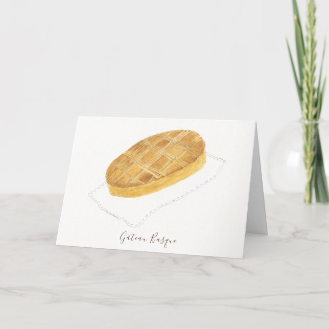 Gâteau Basque watercolor Thank You Card (Front)