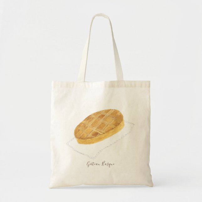 Gâteau Basque watercolor Tote Bag (Front)